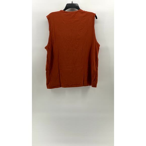 EVERLANE Women's Orange Crewneck Organic Cotton Uniform Tank Top SZ L - Picture 2 of 11